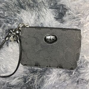 Coach Black Clutch Wristlet with Sleek Design